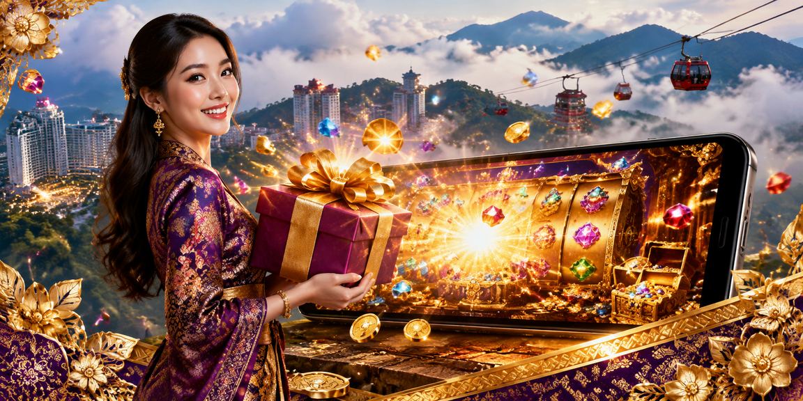 Suasana hiburan gaya Genting Highlands dengan elemen batik tempatan Malaysia